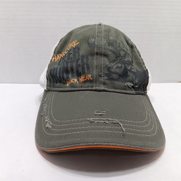 Buck Wear‎ Trucker Hat Cap Mesh Back Snapback Adjustable Distressed Soft - Picture 1 of 8